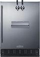 Summit® 5.3 Cu. Ft. Black/Stainless Steel Built-In Beer Kegerator-0