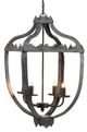 A & B Home Malin Gray Iron Vintage 4-Light Chandelier-1