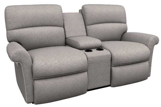 La-Z-Boy® Robin Smoke Power Reclining Loveseat with Console, Headrest, and Lumbar-0