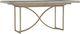Hooker® Furniture Elixir Serene Gray Beige 80" Rectangular Dining Table with Champagne Silver Base-0