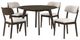New Classic® Home Furnishings Rex 5-Piece Beige/Walnut Dining Set-0