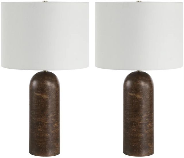 Renwil® Everren Dorato 2-Piece Dark Brown Table Lamp Set-0