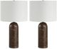 Renwil® Everren Dorato 2-Piece Dark Brown Table Lamp Set-0