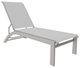 Telescope Casual Kendall Abalone/Warm Gray Aluminum/Fabric Outdoor Sling Stacking Armless Lay-Flat Chaise-0