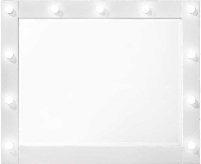 Crown Mark Avery White Mirror -0