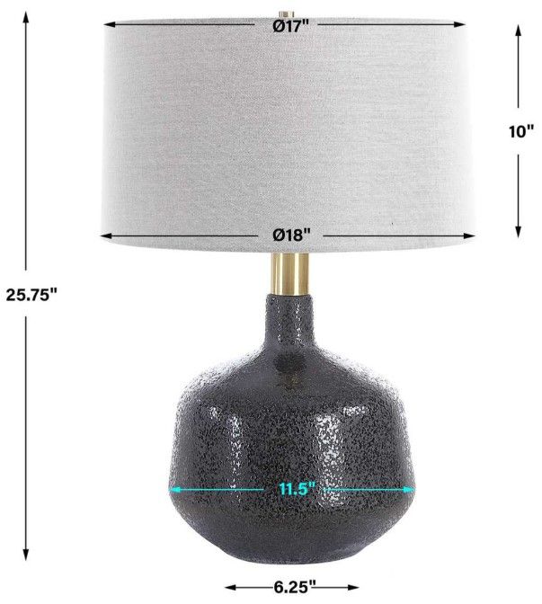 Uttermost® Flanagan Matte Black Table Lamp-2