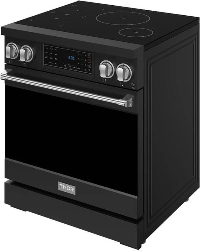 Thor Kitchen® Gordon Ramsay Collection 30" Black Pro Style Induction Range with Tilt Panel Touch Control and Stainless Steel Trim-3