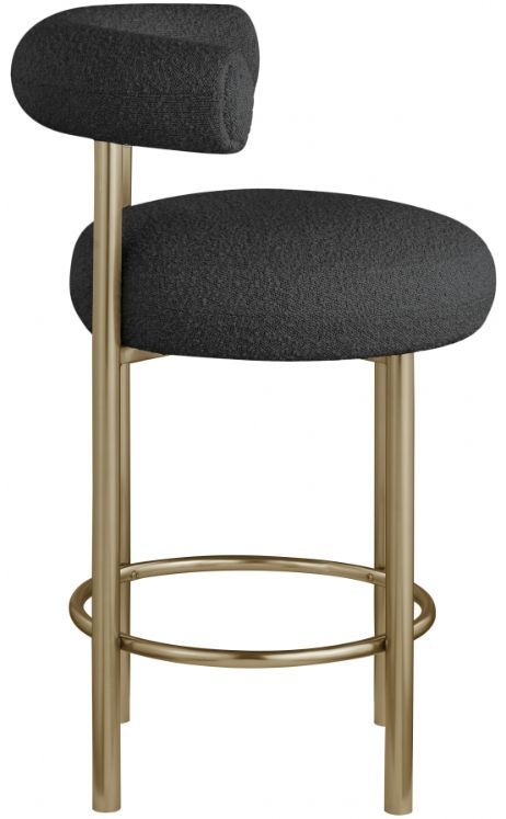 Meridian Furniture Bordeaux Black Upholstered Bar Stool-4