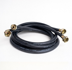4 Ft. 90 Degree Black Rubber Washing Machine Hose-0