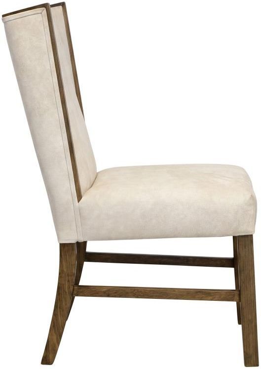 International Furniture Direct Silver Brown/Ivory Upholstered Dining Side Chair-2
