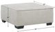 Albany Industries Glenrock Gray Cocktail Ottoman-2