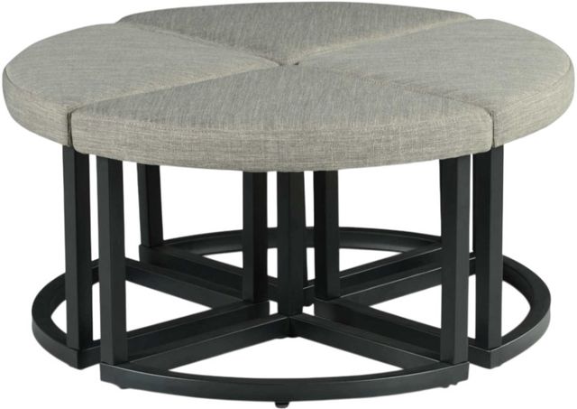 Steve Silver Co. Yukon 5-Piece Gray/Walnut Occasional Table with Ebony Base Set-3