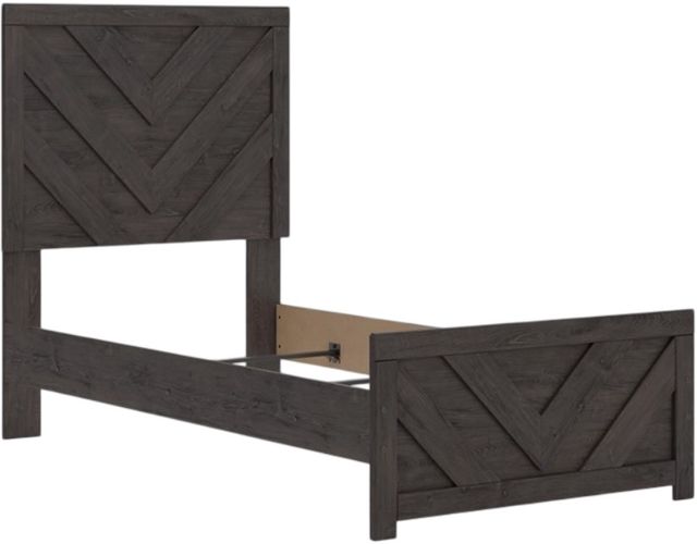 Signature Design by Ashley® Prendonea Charcoal Twin Panel Bed-3