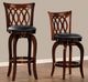 Homelegance® Shapel Black/Dark Cherry 19'' Swivel Pub Height Chair-1