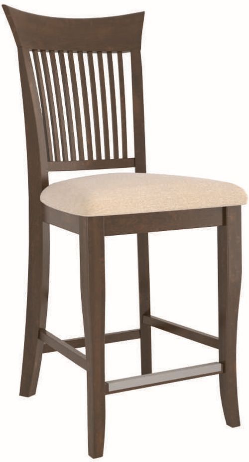 Canadel® Canadel Cognac Washed Upholstered Fixed Stool-0