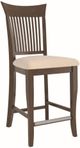 Canadel® Canadel Cognac Washed Upholstered Fixed Stool-0