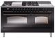 Ilve® Nostalgie II Series 60" Glossy Black Pro Style Dual Fuel Range-1