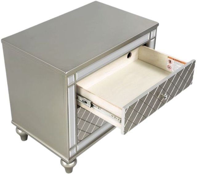 Crown Mark Cristian Champagne 2-Drawer Nightstand-4