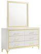 Coaster® Lucia White Dresser and Mirror-0