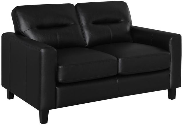 Coaster® Scotland Black Upholstered Loveseat-0