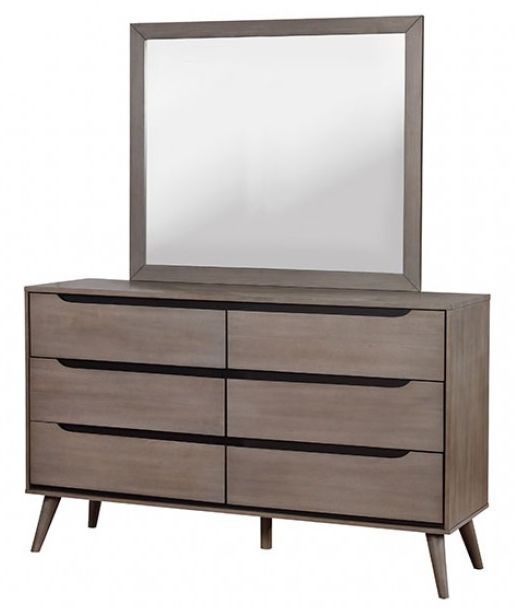 Furniture of America® Lennart 4-Piece Gray Twin Bedroom Set-3
