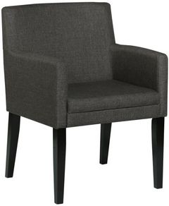 Coaster® Catherine 2-Piece Black/Charcoal Grey Upholstered Dining Arm Chair Set
