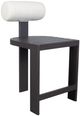 Uttermost® Bolster Back Java Black/Oyster Aluminum/Fabric Outdoor Counter Stool-5