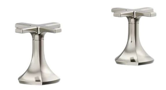 KOHLER® Occasion® Vibrant Polished Nickel Cross Bathroom Sink Faucet Handles-0