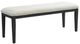 Elements International Versailles Contemporary Black/White Dining Bench-0