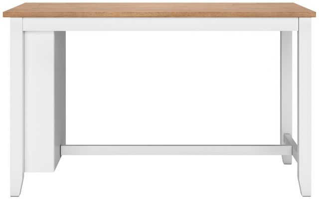 Signature Design by Ashley® Gesthaven Natural Counter Height Dining Table with White Base-1