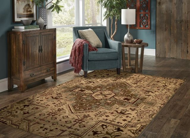 KAS Rugs Heritage Blue/Ivory Medallion 5'x8' Area Rug-4