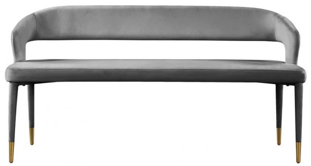 Meridian Furniture Destiny Grey Velvet Bench-1
