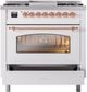 Ilve® Nostalgie II Series 36" White Pro Style Dual Fuel Range-2