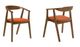 Armen Living Santana 2-Piece Orange Dining Chair Set-0