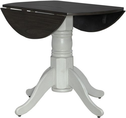 Liberty Furniture Brook Bay 3-Piece Carbon Gray/Textured White Optional Drop Leaf Dining Set-3