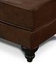 England Furniture Brooks Dark Brown Leather Ottoman-1