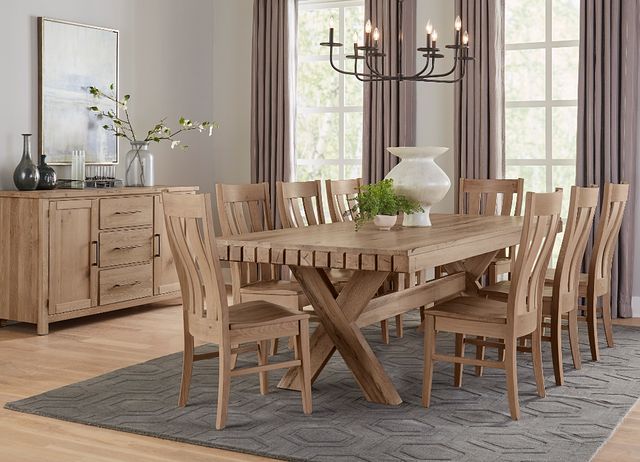 Artisan & Post by Vaughan-Bassett Dovetail Bleached White Vertical Slat Dining Side Chair-1