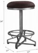 ACME Furniture Evangeline Gray/Rustic Brown Counter Stool-2