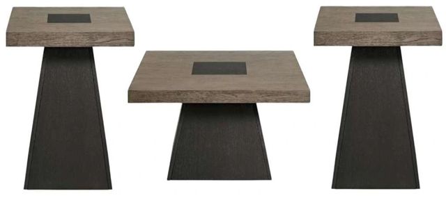 Elements International Jemma 3-Piece Dark Espresso/Gray Occasional Table Set-0