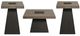 Elements International Jemma 3-Piece Dark Espresso/Gray Occasional Table Set-0