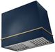AGA Loge 36" Indigo Wall Mounted Range Hood with Antique Brass Trim-0