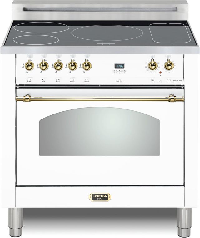 Lofra® Dolcevita 36" White Pro Style Induction Range-0
