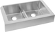 Elkay Crosstown® Polished Satin 35-7/8" x 20-1/4" x 9" Equal Double Bowl Farmhouse Sink with Aqua Divide-0