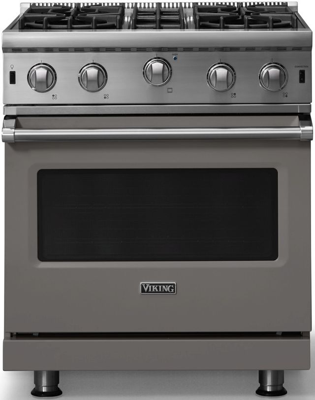 Viking® 5 Series 30" Damascus Gray Pro Style Natural Gas Range-0