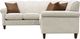 Decor-Rest® Furniture LTD 2963 2-Piece Ivory Curved Sectional with Pillows-3