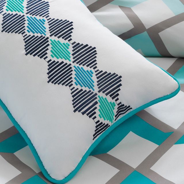 Olliix by Intelligent Design Finn Blue Full/Queen Comforter Set-3