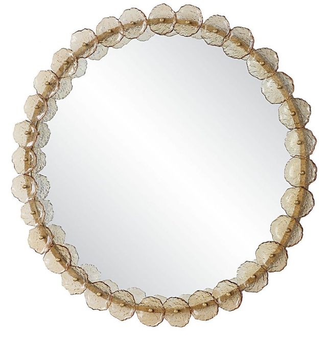 Uttermost® Nolina Amber/Antique Gold Round Mirror-0