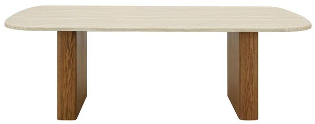 ACME Furniture Lidi Beige Dining Table with Brown Natural Base-3