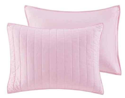 Olliix by Mi Zone Juniper Pink Twin/Twin XL Rainbow Coverlet Set With Pompom Trim-1