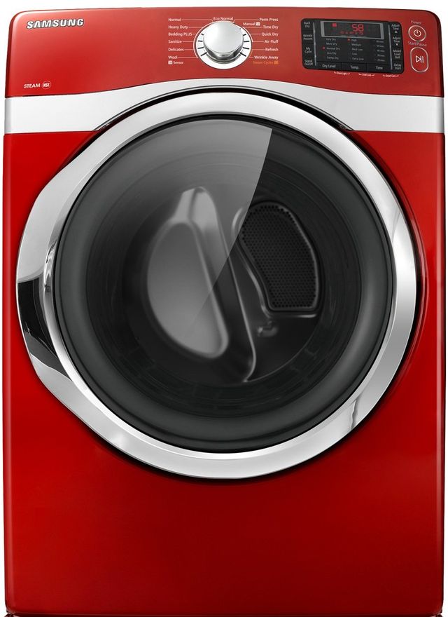Samsung 7.5 Cu. Ft. Red Electric Dryer-0